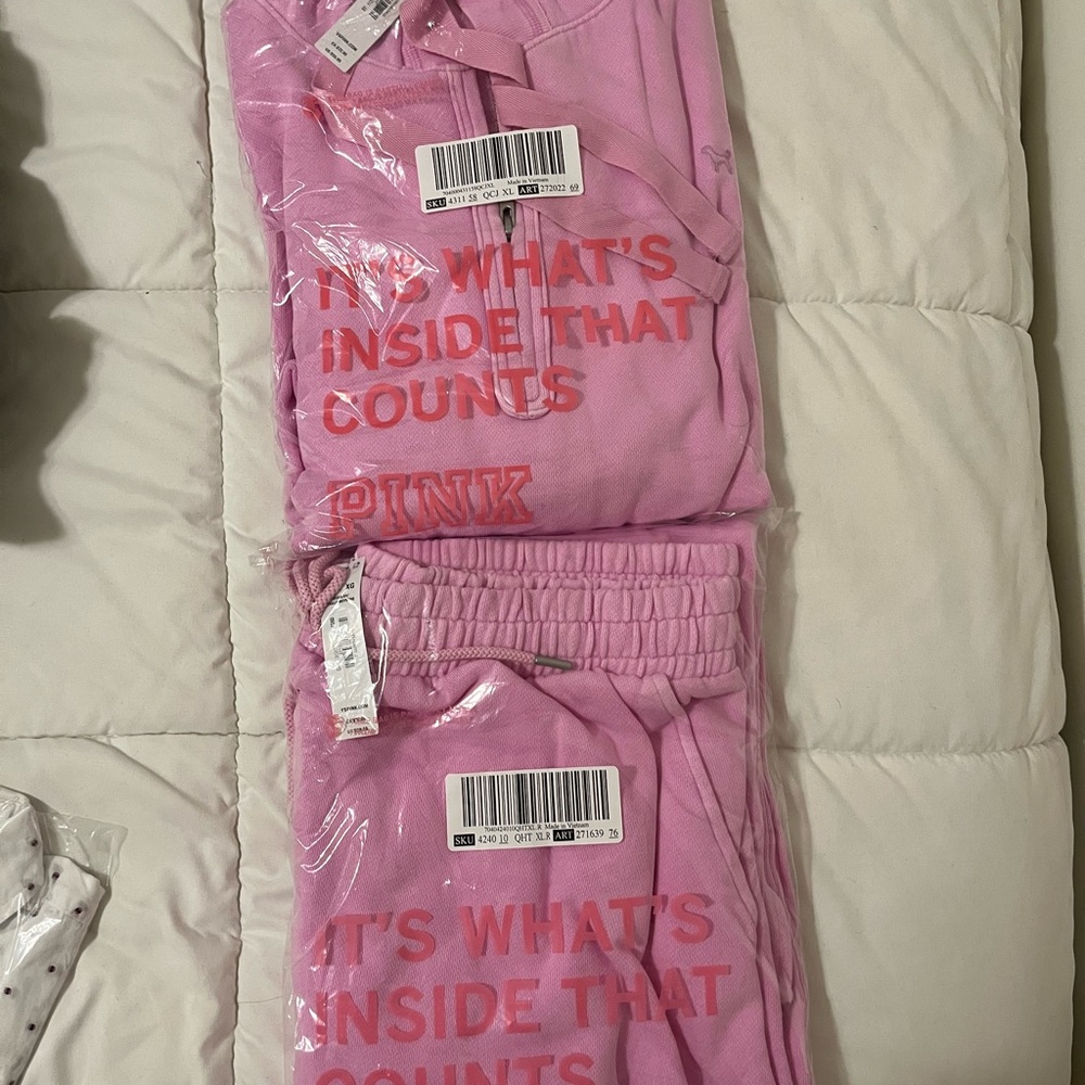 XL PINK SWEATSUIT SET (2 PIECE) NWT